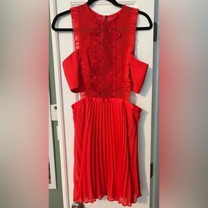 Cutout Pleated Dress